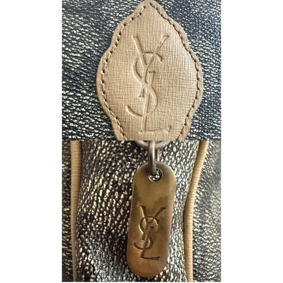 Vintage Yves Saint Laurent YSL Giraffe Print Coated Canvas Toiletry Pouch Bag - Picture 7 of 8